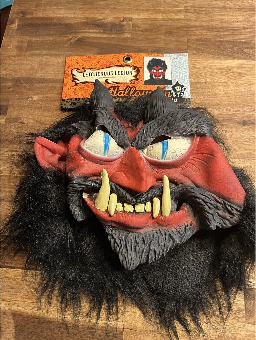 Vintage LETCHEROUS LEGION Mask The Paper Magic Group Latex Halloween 2003 NOS